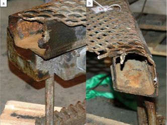 Bruddskade i tilhengerdraget. Foto: Forsvarets laboratorietjeneste