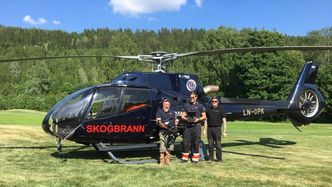 Helitrans har nå utstyrt ett av brannhelikoperne med drone. Foto: Andøya Space Center