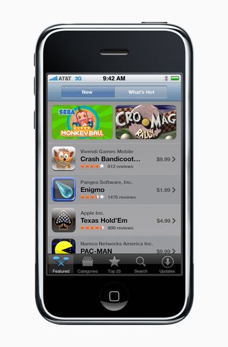 Slik så App Store ut i 2008. Foto: Apple