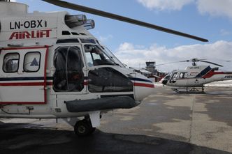 Obélix er en effektiv brannslukker og står for tida i beredskap på Torp. Foto: Airlift