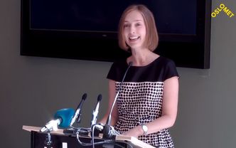 Iselin Nybø er minister for forskning og høyere utdanning. – Det å få lov til å studere er en fantastisk mulighet, men også mye hardt arbeid. Jeg vil ønske studentene lykke til, sa statsråden under dagens pressekonferanse. Skjermbilde: Kunnskapsdepartementet