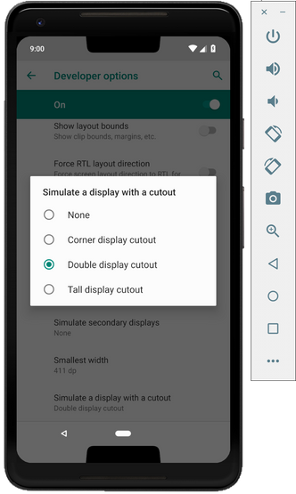 Støtten for den nå velbrukte leppen øverst på mobilen er blant verktøyene Android-utviklere nå har til disposisjon. Foto: Google
