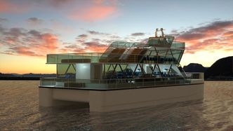 Brim er designet for mest mulig utsyn. Batterirommet er ligger under salongen for bedre plassutnyttelse. Foto:  Brim Explorer