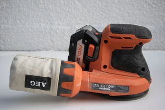 Semiproff: AEGs eksentersliper er et godt kjøp med hastighetsregulering og bra støvavsug. Foto: Odd Richard Valmot