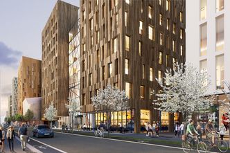 Nytt kontorbygg og hotell rett ved Drammen stasjon. Foto:  RIFT