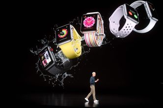 Apple-sjef Tim Cook under Apple-lanseringen i Cupertino den 12. september. Foto: NOAH BERGER / AFP