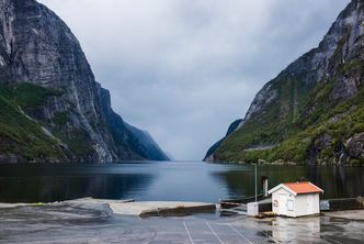 I Lysebotn regner det i gjennomsnitt 2078 millimeter i året, nesten dobbelt så mye som Stavanger. Foto: Kristofer Ryde/Lyse
