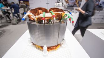 En stator fra Audis egenutviklede elmotor. Foto:  Marius Valle