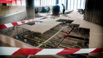 Gulv under konstruksjon. Foto:  Eirik Helland Urke