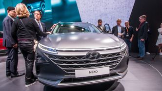 Nexo utstilt på bilmessen i Geneve. Foto:  Marius Valle