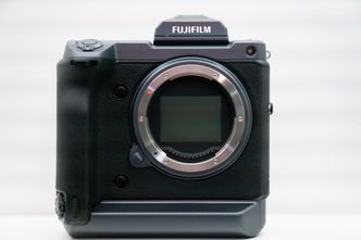 Dette er en prototype på Fujifilms kommende kamera med 100 megapiksler. Foto: Eirik Helland Urke