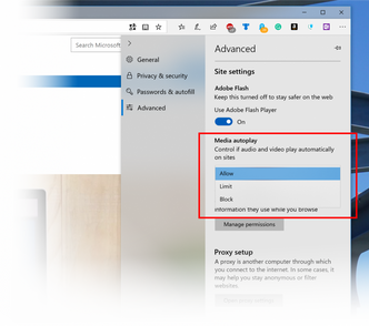 Mer kontroll på automatisk media-avspilling kommer på plass. Foto: Microsoft