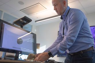 Prosessen med å skanne inn et objekt tar ikke mer enn noen minutter. Foto:  Delta V