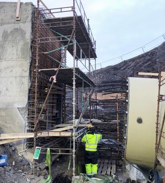TUNNEL: Her kobles inngangspartiet på adkomsttunnelen. Foto: Statsbygg