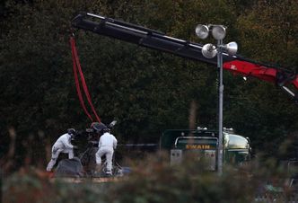 I slutten av forrige uke gjorde AAIB seg ferdig med sine undersøkelser på havaristedet og fraktet helikoptervraket til Farnborough. Foto:  Aaron Chown