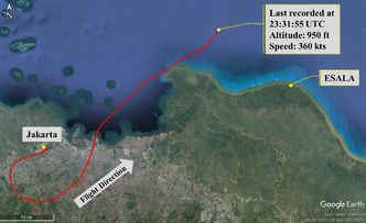 Ulykkesflygningen. Foto:  KNKT