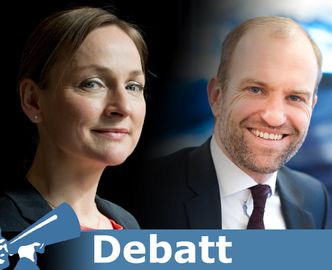 Liv Freihow, direktør næringspolitikk, IKT-Norge, og Ivar Slengesol, direktør strategi og forretningsutvikling, Eksportkreditt Norge. Foto: IKT-Norge / Eksportkreditt
