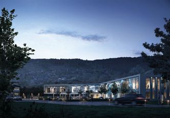 Dette bygget har Statsbygg og høyskolen valgt ut til nytt mediebygg. Illustrasjon:  Statsbygg/K Nordang AS/Peab/Link arkitektur