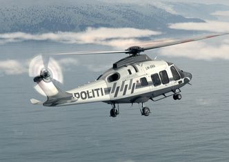 Slik blir det nye politihelikopteret når det blir lakkert. Foto:  Leonardo