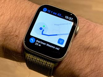 Navigasjon med Apples egen karttjeneste fungerer selv uten telefon. Google har dessverre lagt ned sin karttjeneste for Apple Watch. Foto:  Kurt Lekanger