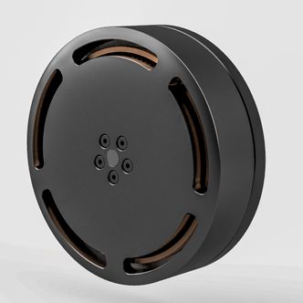 Flat motor: En slik motor har et høyt dreiemoment. Delvis fordi den har en stator med høyt kobberinnhold og delvis fordi radien til rotoren og statoren er stor. Foto:  Alva Motor Solutions