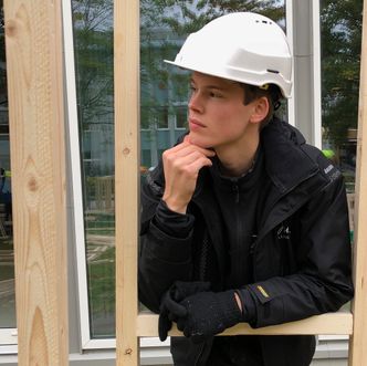 Selvbyggerprosjektet gjør at Sigurd Randby kan bo nesten gratis i studietiden. Foto: Privat