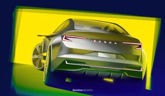 Hekken har en opplyst Skoda-logo. Illustrasjon: Skoda Auto
