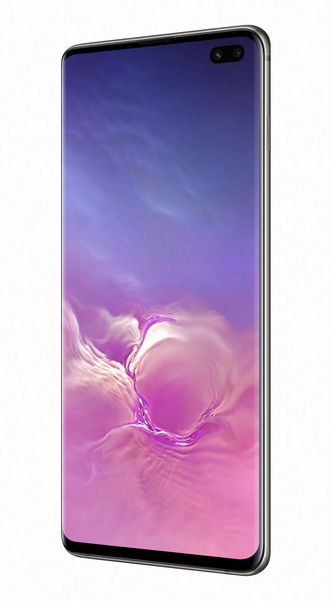 Sideveis: Førsteinntrykket av S10+ er at den er «bare skjerm» og veldig tynn i forhold til størrelsen. Foto: Samsung