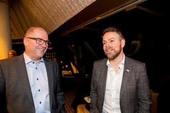 Konsernsjef Odd Roger Enoksen ber næringsminister Torbjørn Røe Isaksen om å skyte inn 1,3 milliarder kroner til en base for oppskyting av små satellitter p Andøya. Foto: Vidar Ruud / NTB scanpix
