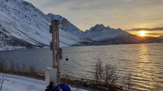 Radaren som registrerer at snøskred går. Foto: Statens vegvesen
