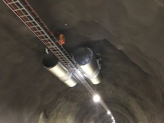 Både Røstetunnelen og Gruatunnelen har fått installert nye vifter Foto: Statens vegvesen