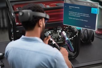 Den nye Guides-appen gir bedrifter AR-baserte opplæringsverktøy. Foto:  Microsoft