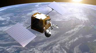 Illustrasjonsbilde av OneWeb-satellittene i rommet. Foto: OneWeb