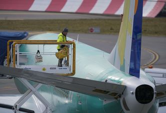 Halepartiet på en Boeing 737 Max 9 på fabrikken i Renton. Foto:  Stephen Brashear