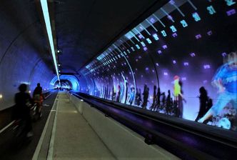 Tunnelen slik gående og syklende vil kunne oppleve den.