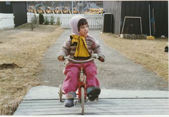 Lan Marie begynte tidlig å sykle...