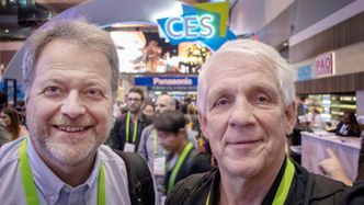 Tilbake på CES: Jan M. Moberg og Odd Richard Valmot fra TU. Foto:  Jan M. Moberg