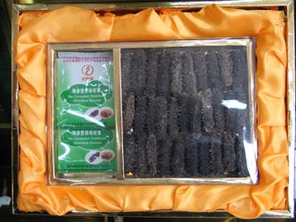 Slik selges sjøpølsene i Asia. Foto:  Møreforskning