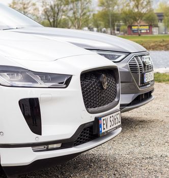 Jaguar I-Pace og Audi E-Tron er to elektriske SUV-er. Foto: Marius Valle