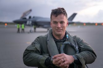 Oberstløytnant Pete «Juice» Lee fløy ett av de tre F-35A-flyene fra Fort Worth til Ørland. Foto:  Eirik Helland Urke