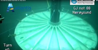 Slik ser luftlommen ut under vann. Foto:  Atlantis/skjermdump Youtube
