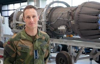 Major Bjørn Tommy Eigeland leder F-35-vedlikeholdet på kampflybasen. Foto: Eirik Helland Urke