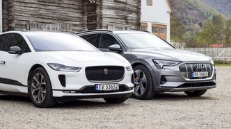 Jaguar I-Pace og Audi E-Tron er to SUV-er med store forskjeller i ladeeffekt. Foto:  Marius Valle