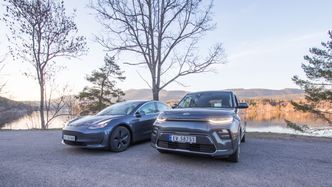 Tesla Model 3 og Kia e-Soul. Foto:  Marius Valle