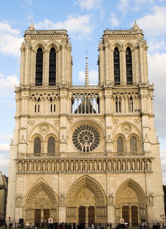Notre Dame de Paris. Front view. Foto: Dibrova