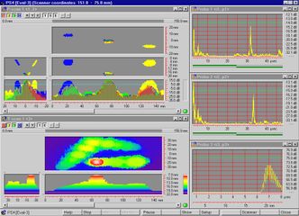 Data-analyse: Skjermbildet viser P-scan-systemet som er utviklet av Force Technology for automatisk, mekanisk eller manuell ultrasonisk undersøkelse av sveisesøm og materiale. Tilsvarende system brukes også innen offshoreindustri, raffinerier, kraftanlegg og skipsbygging. Foto: Force Technology
