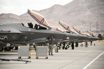 F-35A fra 388th Fighter Wings 4th Fighter Squadron på Red Flag-øvelsen i Nevada i februar. Også norske flygere deltok, i amerikanske fly. Foto:  Ronald Bradshaw