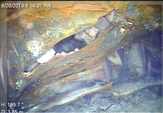 Slik så skadene på Northguider ut da Kystvakten var på inspeksjon. Foto: Kystvakten/KV Svalbard