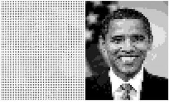 De elektriske signalene fra øyets netthinne er i prinsippet ikke noe annet enn tall som hjernens visuelle system analyserer lynkjapt for å finne for eksempel ansiktet til en amerikansk president. Illustrasjon: M.H. Mobarhan/titan.uio.no, Creative Commons-lisens