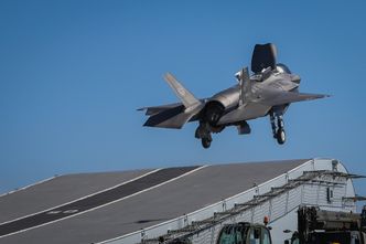 Første britiske F-35B tar av fra HMS Queen Elizabeth i september 2018. Foto:  LPhot Kyle Heller